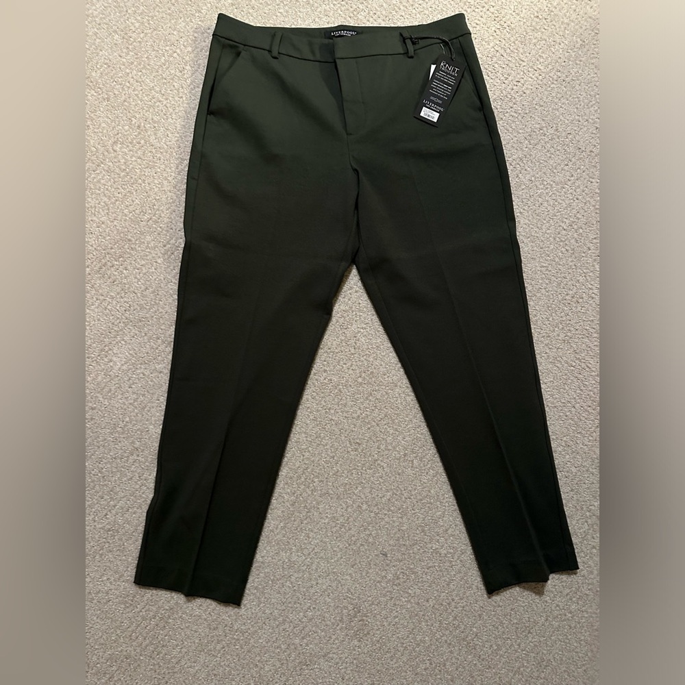 Liverpool Los Angeles, The Knit Trouser, Color: Olive Branch, Size 33/16, NWT